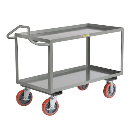 Little Giant Utility Cart, 12 ga. Steel, 3600 lb Load Capacity, 66" L, 30-1/4" W ERGL30608PYBK